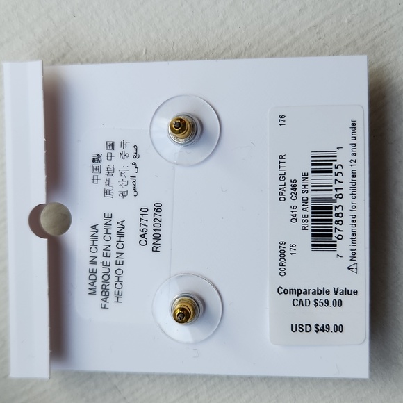 Kate Spade Rise and Shine Opal Glitter Earrings - Picture 4 of 7